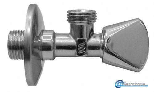 ΔΙΑΚΟΠΤΗΣ Τ. GROHE 1/2'' x 1/2'' ΓΩΝ. ΧΡΩΜΕ ΜΕ ΡΟΖΕΤΑ ΔΙΑΚΟΠΤΗΣ Τ. GROHE 1/2'' x 1/2'' ΓΩΝ. ΧΡΩΜΕ ΜΕ ΡΟΖΕΤΑ - Image 1