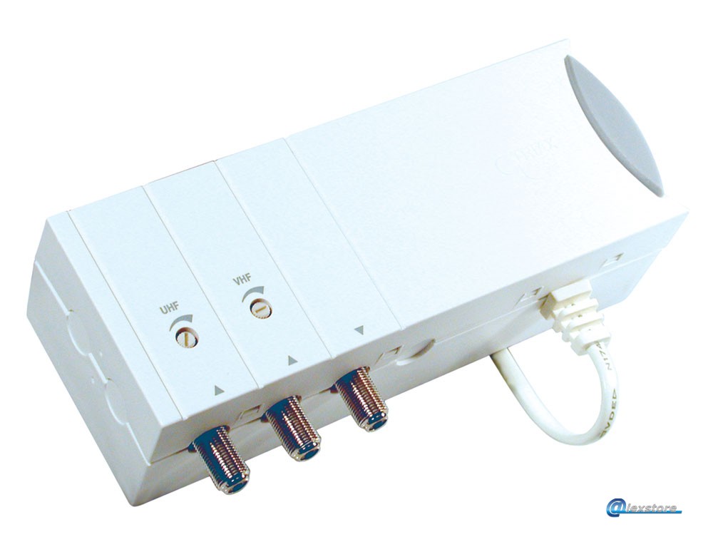 Ενισχυτής πολλαπλής ζώνης, 2 εισόδων (VHF/UHF) με απολαβή 30dB και στάθμη εξόδου 103dBμV Ενισχυτής πολλαπλής ζώνης, 2 εισόδων (VHF/UHF) με απολαβή 30dB και στάθμη εξόδου 103dBμV - Image 1