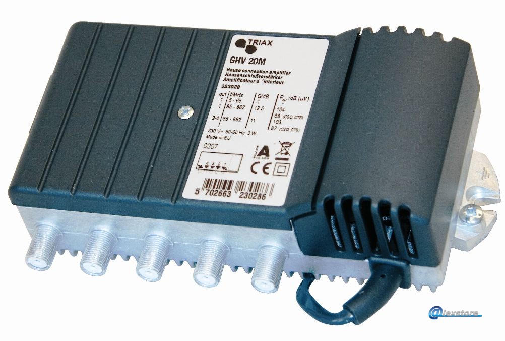 Ενισχυτής γραμμής καλωδιακού δικτύου (85~862 MHz) με μονοπάτι επιστροφής (5~65 MHz), 12dB / 4x104dBμ Ενισχυτής γραμμής καλωδιακού δικτύου (85~862 MHz) με μονοπάτι επιστροφής (5~65 MHz), 12dB / 4x104dBμ - Image 1