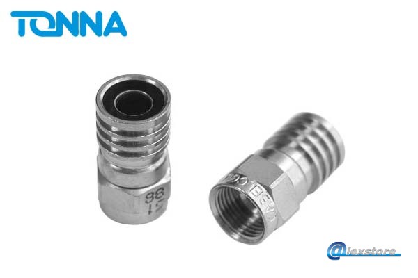 Συνδετήρας F-Crimp monoblock 100 τεμάχια ,για καλώδια RG-6 / Coax 9 Συνδετήρας F-Crimp monoblock 100 τεμάχια ,για καλώδια RG-6 / Coax 9 - Image 1
