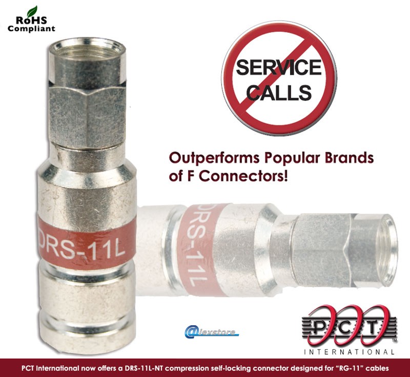 Συνδετήρας F Compression Self-Locking 50 τεμάχια, κατάλληλος για ομοαξονικά καλώδια RG-11 Συνδετήρας F Compression Self-Locking 50 τεμάχια, κατάλληλος για ομοαξονικά καλώδια RG-11 - Image 1