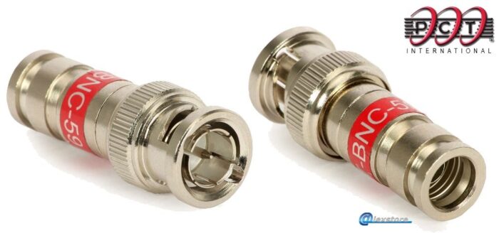 Συνδετήρας BNC Compression 50 τεμάχια, κατάλληλος για χρήση με ομοαξονικά καλώδια RG-59 (δίκτυα CCTV) - Image 1