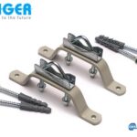 Βάση τοίχου 75mm για στήριξη ιστού κεραίας (Set 2 pcs)