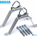 Βάση τοίχου 130mm για στήριξη ιστού κεραίας (Set 2 pcs)