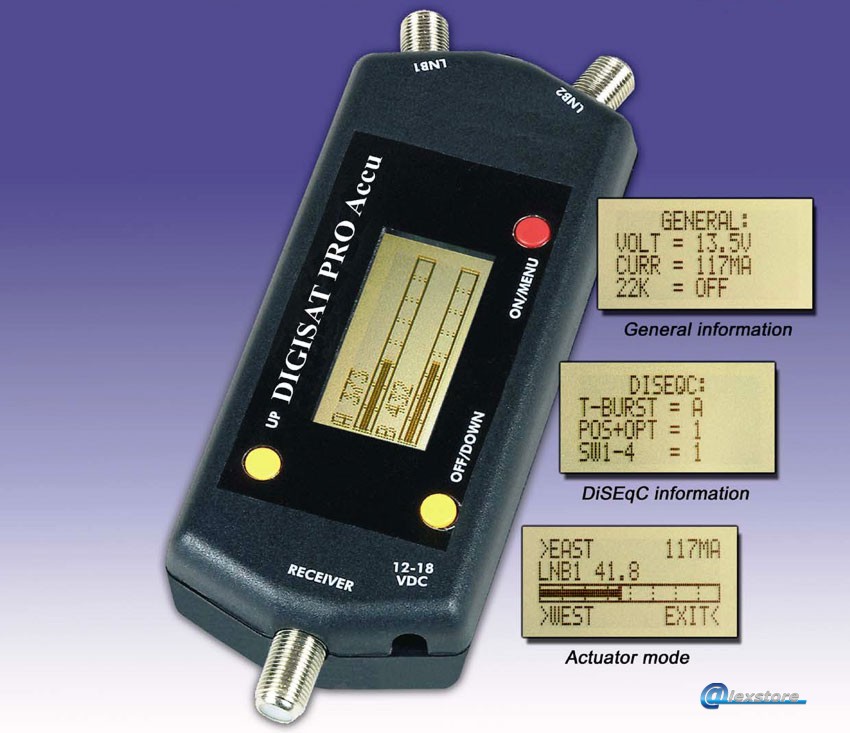 Πεδιόμετρο DigiSat PRO ACCU για μετρήσεις δορυφορικών σημάτων Πεδιόμετρο DigiSat PRO ACCU για μετρήσεις δορυφορικών σημάτων - Image 1