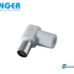 Γωνιακός συνδετήρας IEC-Female, κατάλληλος για ομοαξονικά καλώδια TV 10 τεμάχια