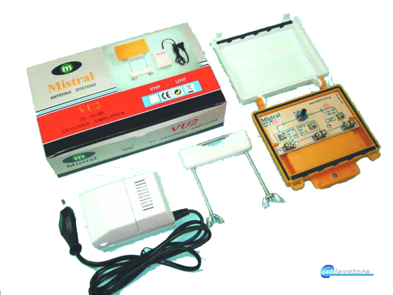 Ενισχυτής ιστού 2 εισόδων VU2  VHF - UHF 107 dB/μV Ενισχυτής ιστού 2 εισόδων VU2  VHF - UHF 107 dB/μV - Image 1