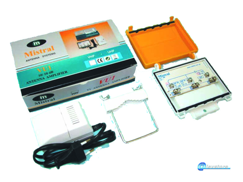 Ενισχυτής ιστού 2 εισόδων VU1 VHF - UHF 107 dB/μV Ενισχυτής ιστού 2 εισόδων VU1 VHF - UHF 107 dB/μV - Image 1