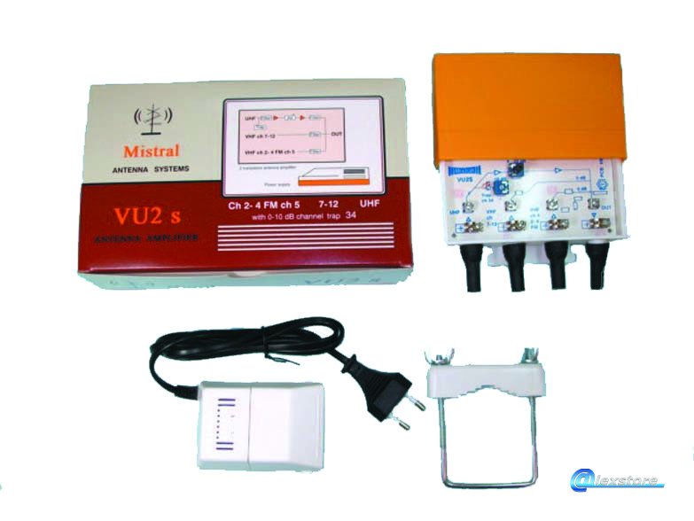Ενισχυτής ιστού 2 εισόδων VU2S  VHF - UHF 97 dB/μV Ενισχυτής ιστού 2 εισόδων VU2S  VHF - UHF 97 dB/μV - Image 1