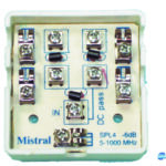 Διακλαδωτήρας πλαστικός επίγειος 5-1200 ΜΗz με σφυκτήρες. 1 είσοδο  4 έξοδοι