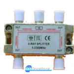 Διακλαδωτήρας θωρακισμένος επίγειος και δορυφορικός 5-2300 MHz. 1 είσοδο 4 έξοδοι