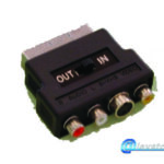 Διακοπτής SCART σε 3RCA και 4 mini pin-jack