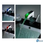 Μπαταρία νιπτήρα με ενσωματωμένο RGB LED φωτισμό. 04 ( Τύπου καταρράκτη )