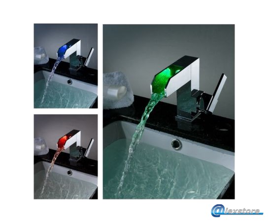 Μπαταρία νιπτήρα με ενσωματωμένο RGB LED φωτισμό. 04 ( Τύπου καταρράκτη ) Μπαταρία νιπτήρα με ενσωματωμένο RGB LED φωτισμό. 04 ( Τύπου καταρράκτη ) - Image 1