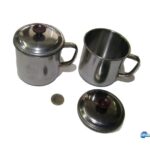 Κούπα μεταλλική με καπάκι και λαβή