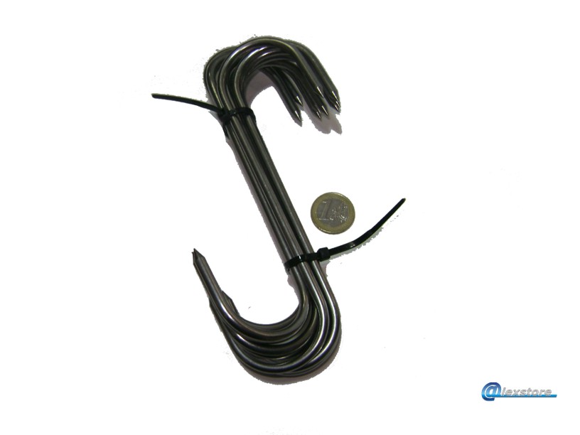 Γατζάκια μεγάλα 19.5 cm μεταλλικά με αιχμηρά άκρα σετ 10 τεμάχια Γατζάκια μεγάλα 19.5 cm μεταλλικά με αιχμηρά άκρα σετ 10 τεμάχια - Image 1