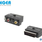 Fenger A90RCASHOs Adaptor Προσαρμογέας SCART 21pin σε 3 x RCA & S-VHS με διακόπτη επιλογής εισόδου/εξόδου