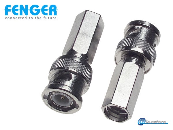 Fenger B59 TW Connector Συνδετήρας BNC-Male Twist-On, Nickel Plated, κατάλληλος για ομοαξονικά καλώδια RG-59 (Ø 6.10mm)10 τεμάχια Fenger B59 TW Connector Συνδετήρας BNC-Male Twist-On, Nickel Plated, κατάλληλος για ομοαξονικά καλώδια RG-59 (Ø 6.10mm)10 τεμάχια - Image 1