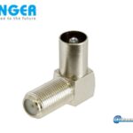 Fenger FIK-03W Angle Adaptor10 τεμάχια,Ομοαξονικός προσαρμογέας γωνιακός 90º F-θηλυκό σε IEC-θηλυκό, εύρος συχνοτήτων DC έως 2.4 GHz