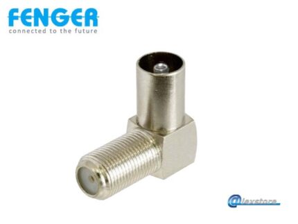 Fenger FIK-03W Angle Adaptor10 τεμάχια,Ομοαξονικός προσαρμογέας γωνιακός 90º F-θηλυκό σε IEC-θηλυκό, εύρος συχνοτήτων DC έως 2.4 GHz