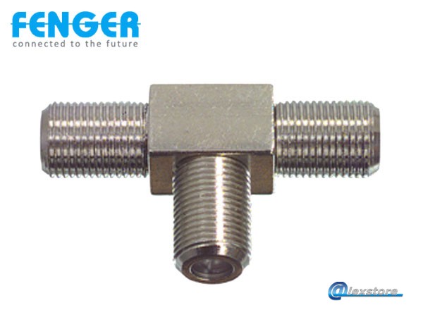 Fenger F-02T Coaxial Adaptor Ομοαξονικός προσαρμογέας F-θηλυκό σε 2 x F-θηλυκό 10 τεμάχια Fenger F-02T Coaxial Adaptor Ομοαξονικός προσαρμογέας F-θηλυκό σε 2 x F-θηλυκό 10 τεμάχια - Image 1