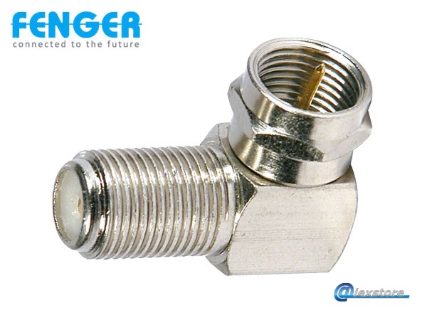 Fenger F-04 Angle AdaptorΟμοαξονικός προσαρμογέας γωνιακός 90º F-θηλυκό σε F-αρσενικό 10 τεμάχια Fenger F-04 Angle AdaptorΟμοαξονικός προσαρμογέας γωνιακός 90º F-θηλυκό σε F-αρσενικό 10 τεμάχια - Image 1
