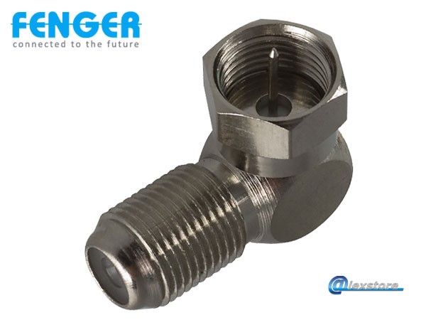 Fenger F-04 Angle Coaxial Adaptor 3 GHz Ομοαξονικός προσαρμογέας γωνιακός 90º F-θηλυκό σε F-αρσενικό, DC έως 3 GHz 10 τεμάχια Fenger F-04 Angle Coaxial Adaptor 3 GHz Ομοαξονικός προσαρμογέας γωνιακός 90º F-θηλυκό σε F-αρσενικό, DC έως 3 GHz 10 τεμάχια - Image 1