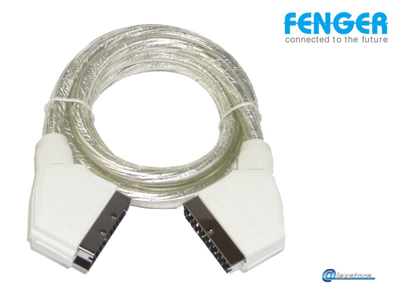 Fenger VK20/15G Scart Cable	Fenger VK20/15G Scart Cable Καλώδιο HiQ Silver, Ø10mm Scart σε Scart 21 pin, μήκος 1.5m Fenger VK20/15G Scart Cable	Fenger VK20/15G Scart Cable Καλώδιο HiQ Silver, Ø10mm Scart σε Scart 21 pin, μήκος 1.5m - Image 1