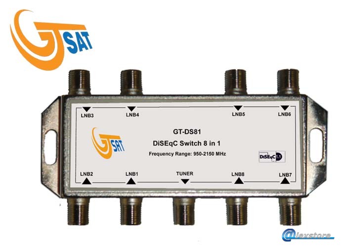 GT-DS81L, Διακόπτης DiSEqC v1.1 με 8 Universal εισόδους, Hi-Isolation GT-DS81L, Διακόπτης DiSEqC v1.1 με 8 Universal εισόδους, Hi-Isolation - Image 1