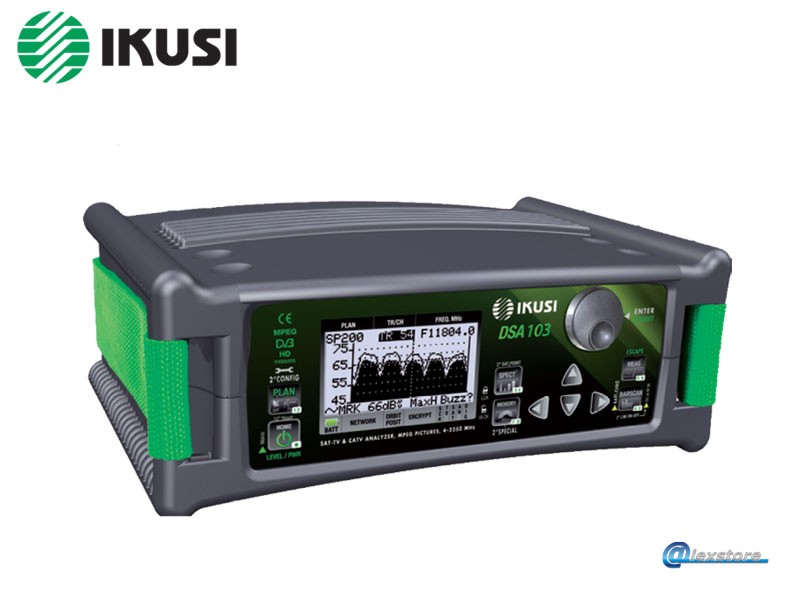 Ikusi DSA-103 Analyser ,Επαγγελματικός αναλυτής φάσματος High Definition για μετρήσεις επίγειων και δορυφορικών συστημάτων τηλεόρασης Ikusi DSA-103 Analyser ,Επαγγελματικός αναλυτής φάσματος High Definition για μετρήσεις επίγειων και δορυφορικών συστημάτων τηλεόρασης - Image 1