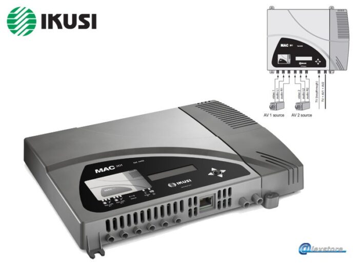 Ikusi MAC-201 DVB-T Modulator, Ψηφιακός διαμορφωτής 2x Video και 4x Audio σε έξοδο COFDM (VHF+UHF) - Image 1