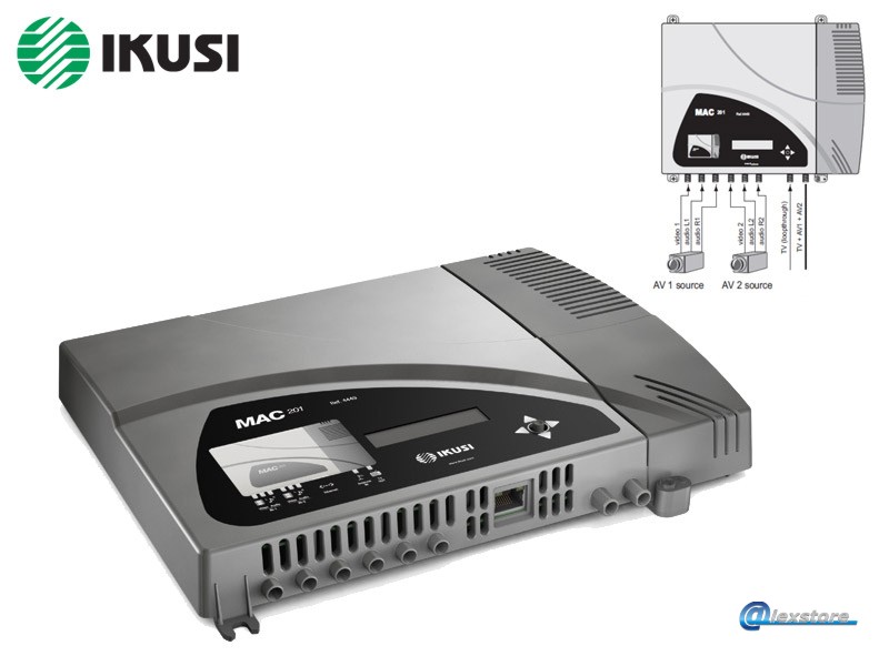 Ikusi MAC-201 DVB-T Modulator, Ψηφιακός διαμορφωτής 2x Video και 4x Audio σε έξοδο COFDM (VHF+UHF) Ikusi MAC-201 DVB-T Modulator, Ψηφιακός διαμορφωτής 2x Video και 4x Audio σε έξοδο COFDM (VHF+UHF) - Image 1