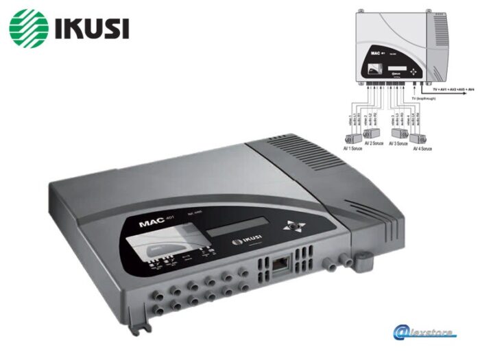 Ikusi MAC-401 Ψηφιακός διαμορφωτής 4x Video και 8x Audio σε έξοδο COFDM (VHF+UHF) - Image 1