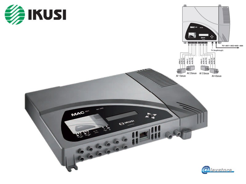 Ikusi MAC-401 Ψηφιακός διαμορφωτής 4x Video και 8x Audio σε έξοδο COFDM (VHF+UHF) Ikusi MAC-401 Ψηφιακός διαμορφωτής 4x Video και 8x Audio σε έξοδο COFDM (VHF+UHF) - Image 1