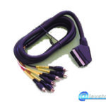 Kαλώδιο 1,5 m απο scart σε 6 RCA αρσενικά βύσματα