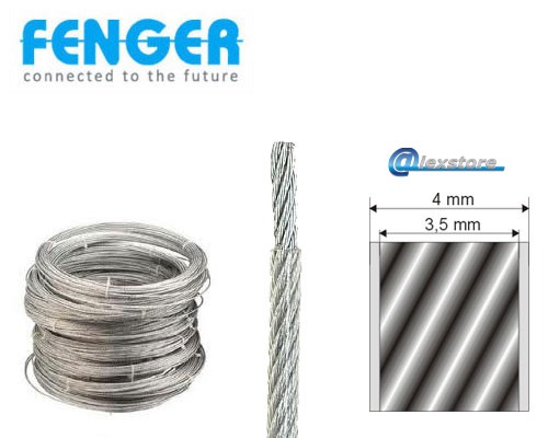 LS-4, Συρματόσχοινο Ø 4mm με επικάλυψη PVC, Συσκευασία 25m LS-4, Συρματόσχοινο Ø 4mm με επικάλυψη PVC, Συσκευασία 25m - Image 1
