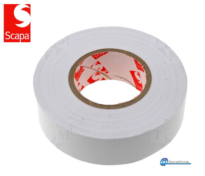 Λευκή PVC πλαστικοποιημένη ταινία μόνωσης, 25m Λευκή PVC πλαστικοποιημένη ταινία μόνωσης, 25m - Image 1