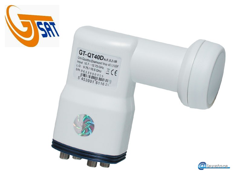 QT40D, Quattro Universal LNBF, σειρά DIAMOND με ενισχυτή χαμηλού θορύβου 0.2 dB QT40D, Quattro Universal LNBF, σειρά DIAMOND με ενισχυτή χαμηλού θορύβου 0.2 dB - Image 1