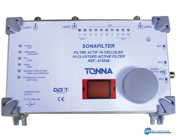 SONAFILTER, 10 ενεργά προγραμματιζόμενα φίλτρα από 3 εισόδους UHF, 5dB / 75dBμV SONAFILTER, 10 ενεργά προγραμματιζόμενα φίλτρα από 3 εισόδους UHF, 5dB / 75dBμV - Image 1