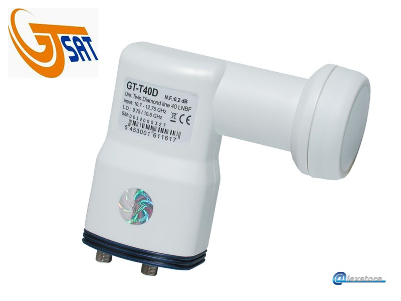T40D, Twin Universal LNBF, σειρά DIAMOND με ενισχυτή χαμηλού θορύβου 0.2 dB T40D, Twin Universal LNBF, σειρά DIAMOND με ενισχυτή χαμηλού θορύβου 0.2 dB - Image 1