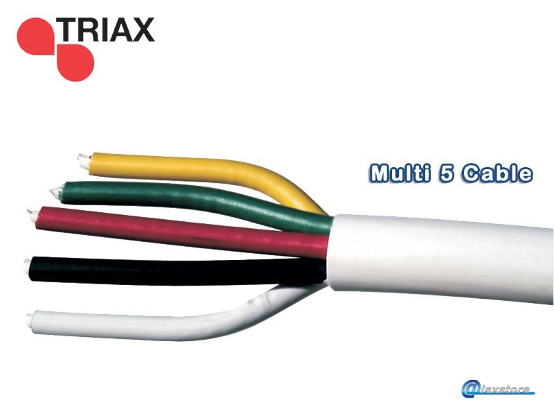 TRIAX Multi 5 Color, SMATV, 1.02mm Cu/Cu-Sn, λευκό PVC 20.5mm, 100m TRIAX Multi 5 Color, SMATV, 1.02mm Cu/Cu-Sn, λευκό PVC 20.5mm, 100m - Image 1