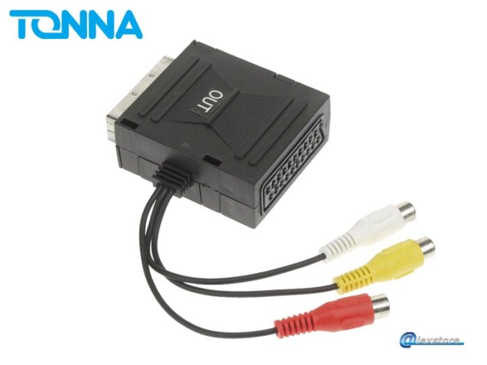 Tonna Scart/Scart & RCA Adaptor	Tonna Scart/Scart & RCA Adaptor Προσαρμογέας SCART-Male σε SCART-Female & 3 x RCA Female - Image 1