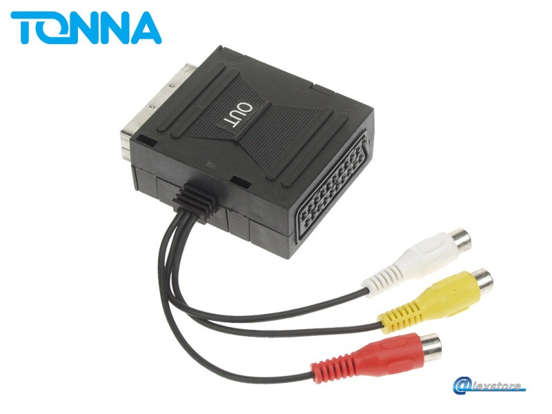 Tonna Scart/Scart & RCA Adaptor	Tonna Scart/Scart & RCA Adaptor Προσαρμογέας SCART-Male σε SCART-Female & 3 x RCA Female Tonna Scart/Scart & RCA Adaptor	Tonna Scart/Scart & RCA Adaptor Προσαρμογέας SCART-Male σε SCART-Female & 3 x RCA Female - Image 1