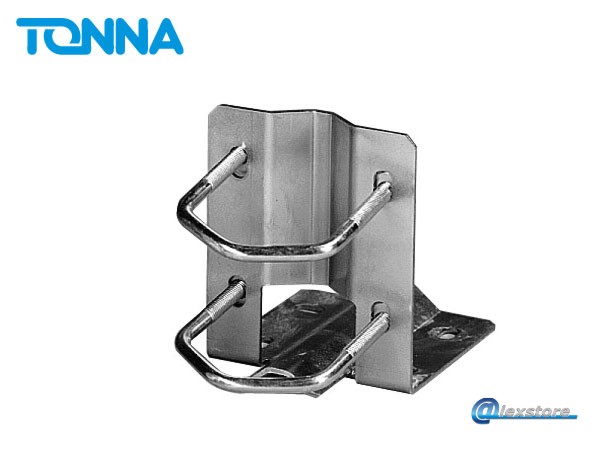 Tonna Ø50/100 Foot Mounting Bracket, Βάση δαπέδου με πλάκα 100x100mm και 2 σφιγκτήρες - Ιστός Ø 50mm Tonna Ø50/100 Foot Mounting Bracket, Βάση δαπέδου με πλάκα 100x100mm και 2 σφιγκτήρες - Ιστός Ø 50mm - Image 1