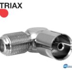 Triax F/IEC-Female Angle Coaxial Adaptor 3 GHz Ομοαξονικός προσαρμογέας γωνιακός 90º F-θηλυκό σε IEC-θηλυκό, DC έως 3 GHz 10 τεμάχια