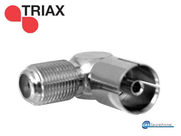 Triax F/IEC-Female Angle Coaxial Adaptor 3 GHz Ομοαξονικός προσαρμογέας γωνιακός 90º F-θηλυκό σε IEC-θηλυκό, DC έως 3 GHz 10 τεμάχια Triax F/IEC-Female Angle Coaxial Adaptor 3 GHz Ομοαξονικός προσαρμογέας γωνιακός 90º F-θηλυκό σε IEC-θηλυκό, DC έως 3 GHz 10 τεμάχια - Image 1