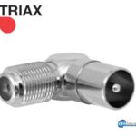 Triax F/IEC-Male Angle Coaxial Adaptor 3 GHz Ομοαξονικός προσαρμογέας γωνιακός 90º F-θηλυκό σε IEC-αρσενικό, DC έως 3 GHz 10 τεμάχια