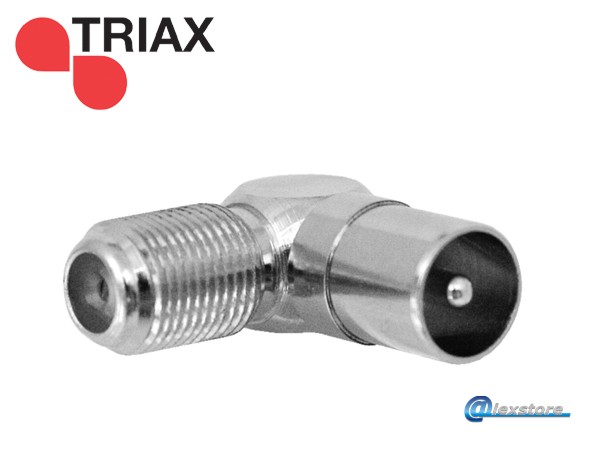 Triax F/IEC-Male Angle Coaxial Adaptor 3 GHz Ομοαξονικός προσαρμογέας γωνιακός 90º F-θηλυκό σε IEC-αρσενικό, DC έως 3 GHz 10 τεμάχια Triax F/IEC-Male Angle Coaxial Adaptor 3 GHz Ομοαξονικός προσαρμογέας γωνιακός 90º F-θηλυκό σε IEC-αρσενικό, DC έως 3 GHz 10 τεμάχια - Image 1