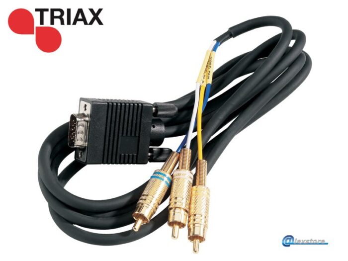 Triax Sub-D to RCA Decoder Cable 150cm Καλώδιο Sub-D σε 3x RCA, μήκος 150cm - Image 1