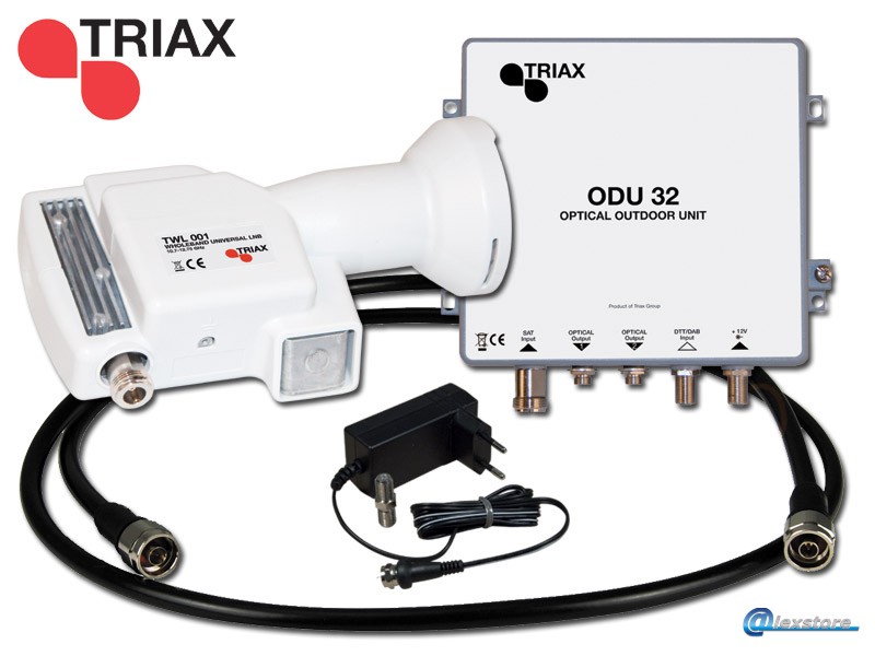 Triax TOU-232 Optical KI,  Optical ODU για λήψη SAT/TER (Optical LNB, SideCar, HF Coaxial Cable & PSU) Triax TOU-232 Optical KI,  Optical ODU για λήψη SAT/TER (Optical LNB, SideCar, HF Coaxial Cable & PSU) - Image 1